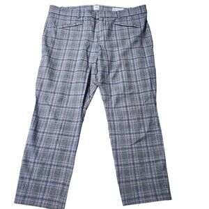 Gap Pants Women’s 16 Gray Black Plaid Signature Skinny Ankle Stretch Flat Front